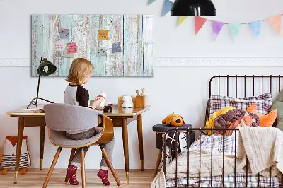 Mágneses tábla filctollal pasztell fa kivitelben