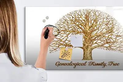 Mágneses tábla filctollal régi családfa mintával