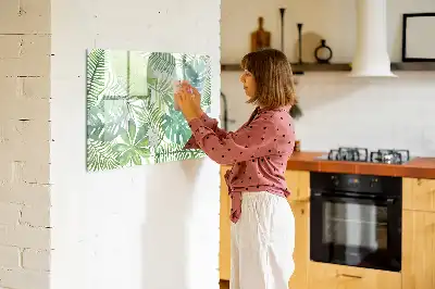 Mágneses törölhető tábla trópusi levelek mintával
