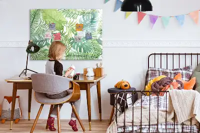 Mágneses törölhető tábla trópusi levelek mintával