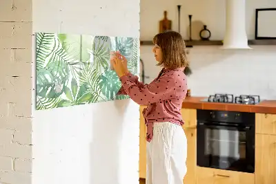 Mágneses törölhető tábla trópusi levelek mintával