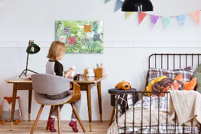 Mágneses törölhető tábla trópusi levelek mintával