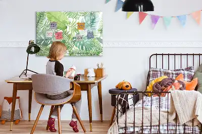 Mágneses törölhető tábla trópusi levelek mintával