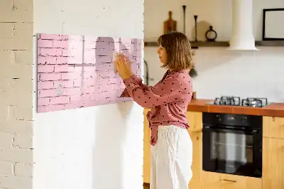 Mágneses tábla filctollal téglafal mintával