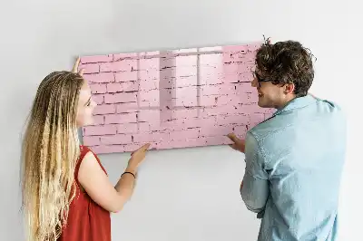 Mágneses tábla filctollal téglafal mintával