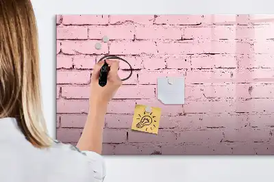 Mágneses tábla filctollal téglafal mintával
