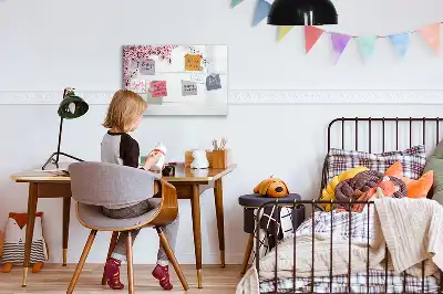 Mágneses törölhető tábla tavaszi virágok mintával