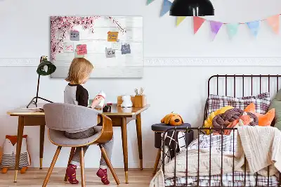 Mágneses törölhető tábla tavaszi virágok mintával