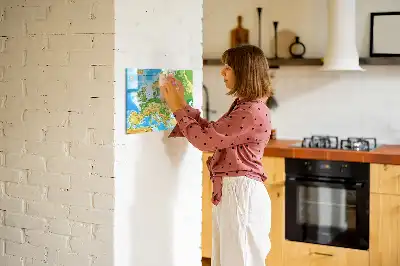 Mágneses törölhető tábla földrajzi világtérképpel