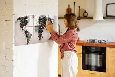 Mágneses törölhető tábla absztrakt világtérkép mintával