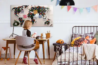 Mágneses törölhető tábla absztrakt világtérkép mintával