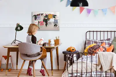 Mágneses törölhető tábla absztrakt világtérkép mintával