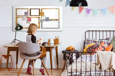Mágneses tábla filctollal arany kerettel