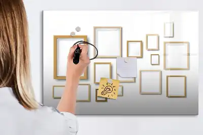 Mágneses tábla filctollal fa kerettel