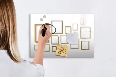 Mágneses tábla filctollal fa kerettel