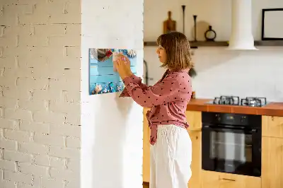 Mágneses törölhető tábla tengerparti mintás változat