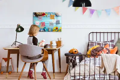 Mágneses törölhető tábla tengerparti mintás változat
