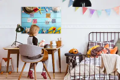 Mágneses törölhető tábla tengerparti mintás változat