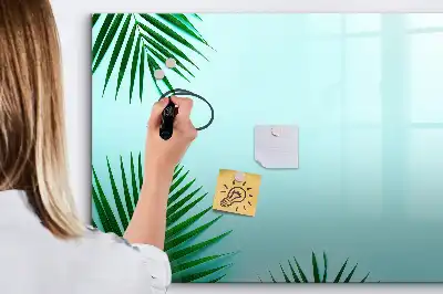 Mágneses törölhető tábla pálmalevelek mintával