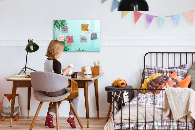 Mágneses törölhető tábla pálmalevelek mintával