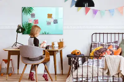 Mágneses törölhető tábla pálmalevelek mintával
