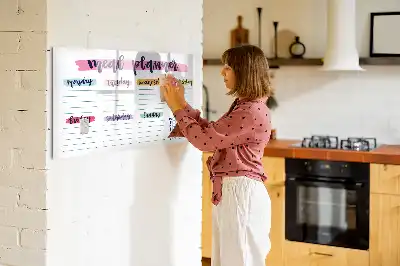 Mágneses heti menü tábla filctollal