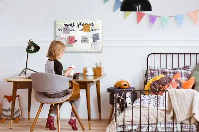 Mágneses törölhető tábla heti menü csillagokkal