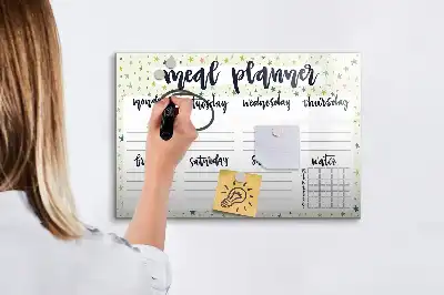 Mágneses törölhető tábla heti menü csillagokkal