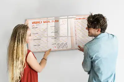 Mágneses törölhető tábla retro stílusú étkezési tervező