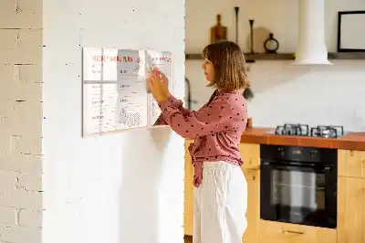 Mágneses törölhető tábla retro stílusú étkezési tervező