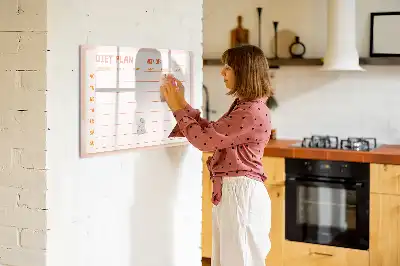 Heti étkezési tervező mágneses törölhető tábla