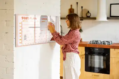 Heti étkezési tervező mágneses törölhető tábla