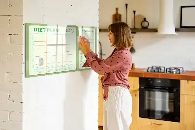 Mágneses heti menütervező tábla filctollal