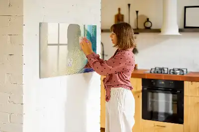 Mágneses tábla filctollal színes márvány mintával