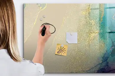 Mágneses tábla filctollal színes márvány mintával