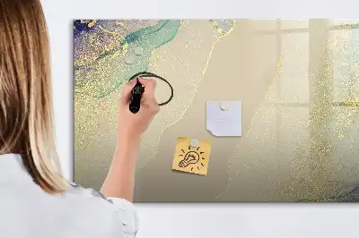 Mágneses tábla filctollal színes márvány mintával