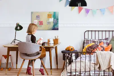 Mágneses tábla filctollal színes márvány mintával