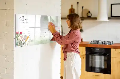 Mágneses törölhető tábla hely a receptnek