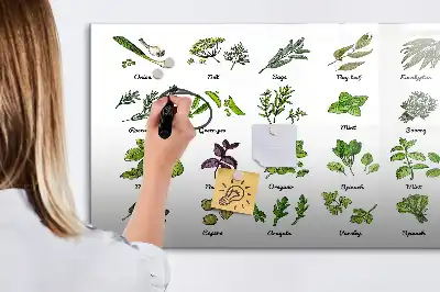 Mágneses törölhető tábla fafajták mintával