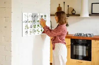 Mágneses törölhető tábla fafajták mintával