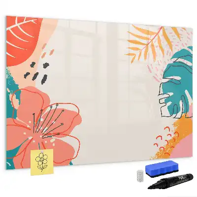 Mágneses törölhető tábla Hawaii növények mintával