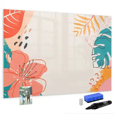 Mágneses törölhető tábla Hawaii növények mintával