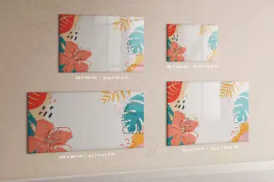 Mágneses törölhető tábla Hawaii növények mintával