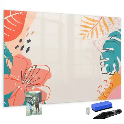 Mágneses törölhető tábla Hawaii növények mintával