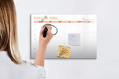Heti étkezési tervező mágneses tábla filctollal