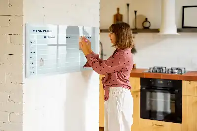 Mágneses tábla filctollal pasztell színű étkezési tervező