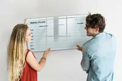 Mágneses tábla filctollal pasztell színű étkezési tervező