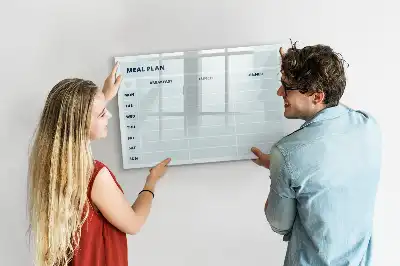 Mágneses tábla filctollal pasztell színű étkezési tervező
