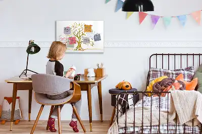 Mágneses tábla filctollal arany fa mintával