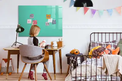 Mágneses tábla filctollal türkiz színű